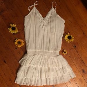 White boho lace dress